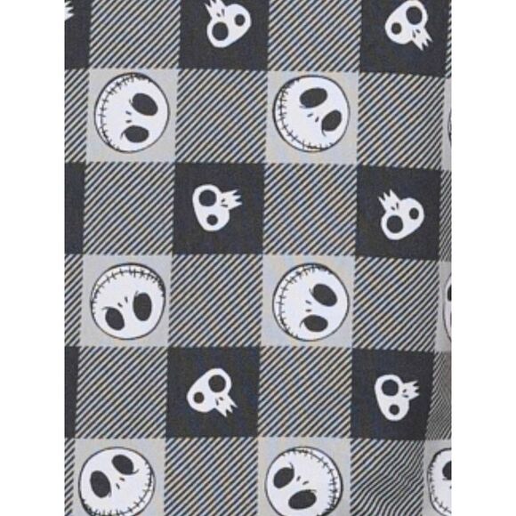 Disney Womens Jack Skellington 2 Piece Button Shirt and Short Pajama Lounge Set - Picture 6 of 8